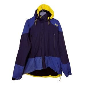 Polo Sport Ralph Lauren Mens XXL Colorblock Ski Jacket Blue Yellow Vintage 90s